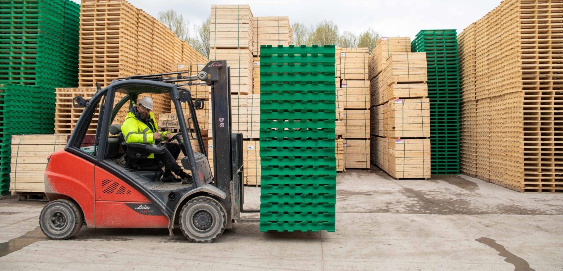 Green pallets in production now